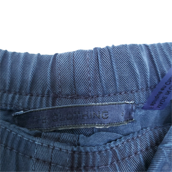 YFB Clothing Luke Jumpsuit S Blue Strapless Tassel Pockets Gathered Hem - Picture 9 of 12